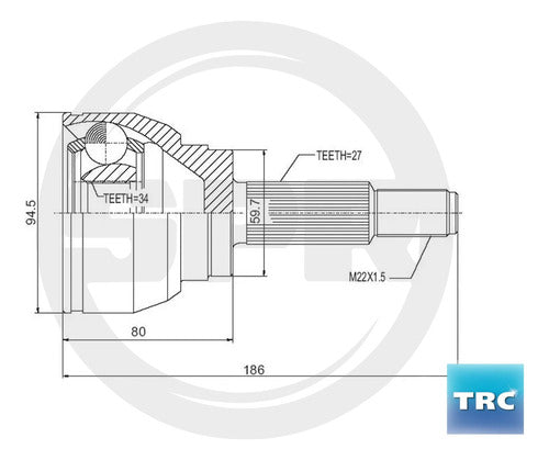 TRC Homocinetic Joint Ford Ranger / Explorer 1