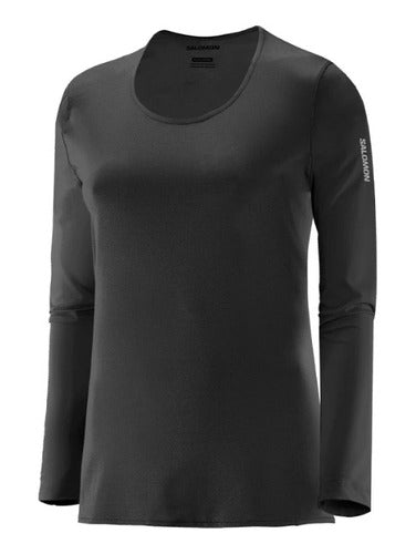 Salomon Hybrid LS Tee Women's Black Thermal T-Shirt 0