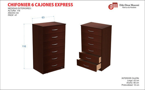 Mosconi Comfy 6-Drawer Chest of Drawers 7