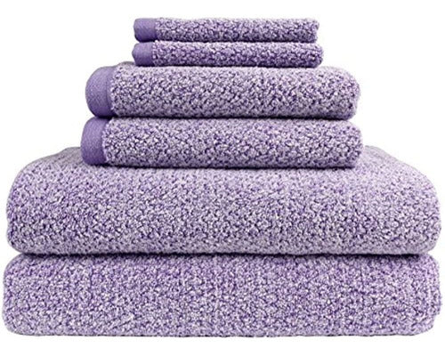 Everplush Diamond Jacquard 6 Piece Bath Towel Set 0