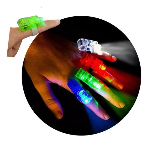 20 Units Glow Finger LED Laser Rings Party Favors Pack 0