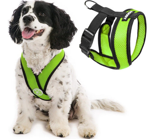 Gooby Comfort X Head In Harness - Green, Small - No Pull Small Dog Harness 0