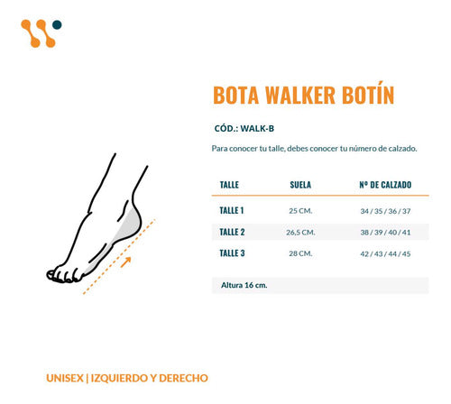 D.E.M.A. Walker Boot Foot & Forefoot Immobilization with Support Rod 1