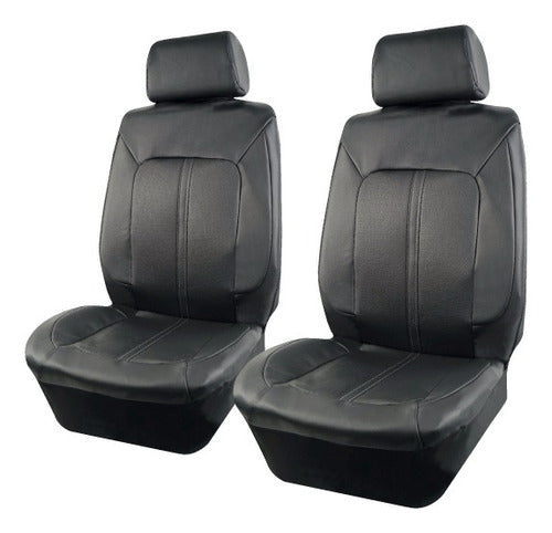 Cubreasiento Auto Pick Up Universal Ecocuero Negro 4p 0