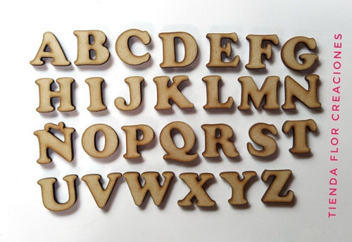 500 MDF Letters Fibrofacil Alto 2cm Abecedario Letras Numeros 5