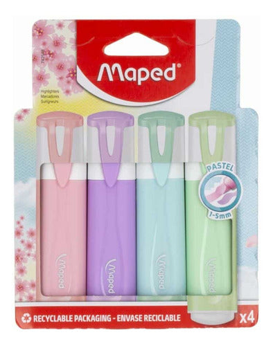 Maped Pastel Highlighter Pack of 4 Colors 0