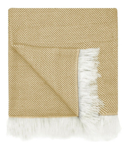 Rustic Woven Throw Blanket for Sofa or Bed - Caramel Vip 0