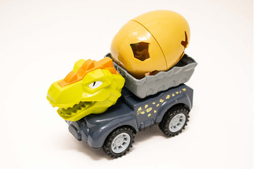 Egg Dinosaur Set of 4 Dino Cars with Surprise Egg 1