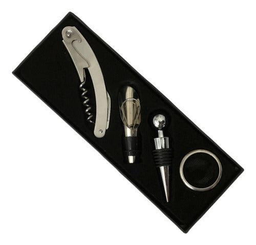 Benabi Set 5 Pcs Wine Accessories with Corkscrew Gift Box 0