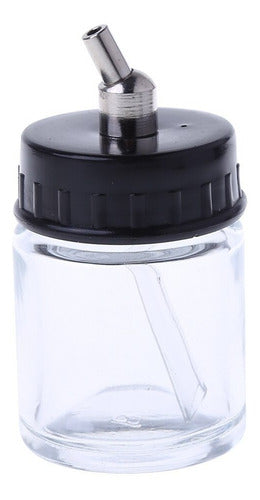 Hobbykits Glass Jar with Spout for Suction Airbrush x3 0