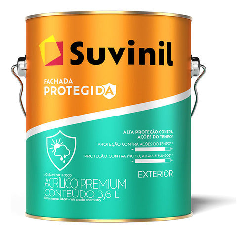 Suvinil Premium Acrylic Facade Paint Snow White 3.6L 0