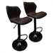 Adjustable Height Breakfast Bar High Chairs Set of 2 Eco Leather Stools 14