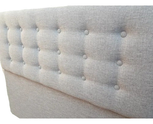 Classic Buttoned Eco Leather 1-Place Headboard 6