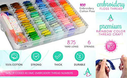 Athena's Elements Friendship Bracelet Thread Kit - 276 Pieces of Embroidery Thread 2