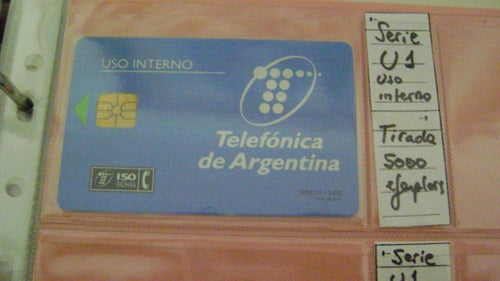 Tarjeta Telefonica De Coleccion Telefonica Uso Interno U1 N 0