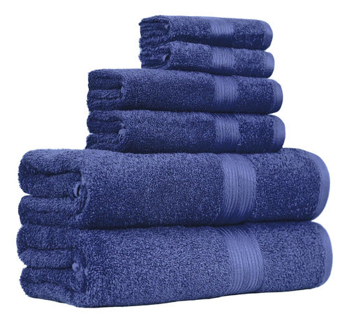 Toalla De Baño Absorbente Navy Blue, 91cm X 70cm, 6 Piezas 0