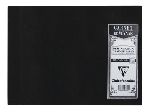 Bloco Clairefontaine Carnet Voyage A5 180g Dessin 60fls Blac 0