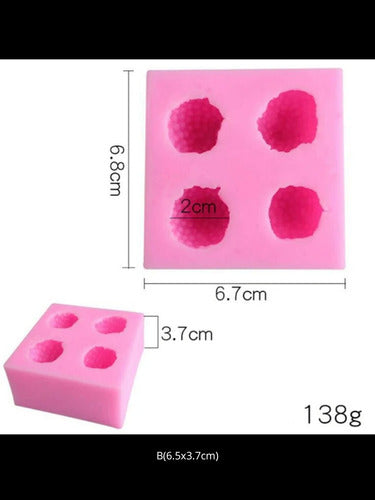 3D Strawberry Silicone Mold for Fondant, Porcelain, Candles, Resin 2