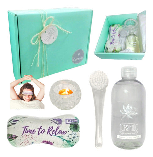 Corporate Gift Set with Jasmine Aroma - Zen Spa Kit N41 - Set Gift Box Regalo Empresarial Aroma Jazmín Kit Zen Spa N41