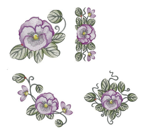Embroidery Patterns for Embroidery Machines - Orchid Flowers 0