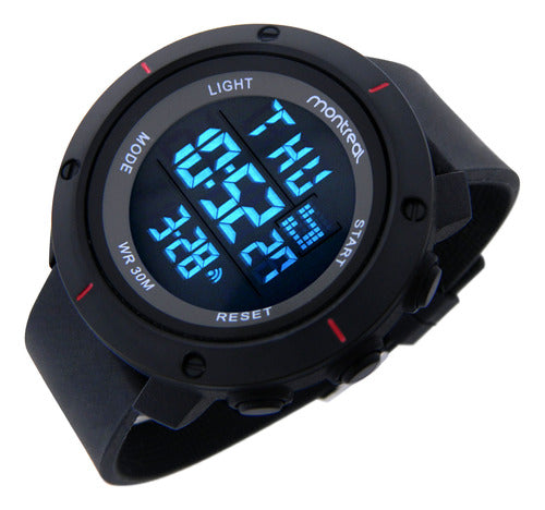 Montreal Men's Digital Watch ML1651 with Light, Alarm, Chrono, Countdown 7