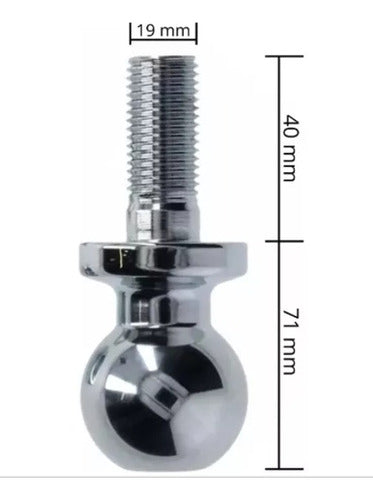 Bocha De Enganche Cromada Remolque Trailer 1 7/8 Pulgadas 2