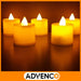 LED Battery-Powered High Candles Warm Souvenirs Pack of 12 3