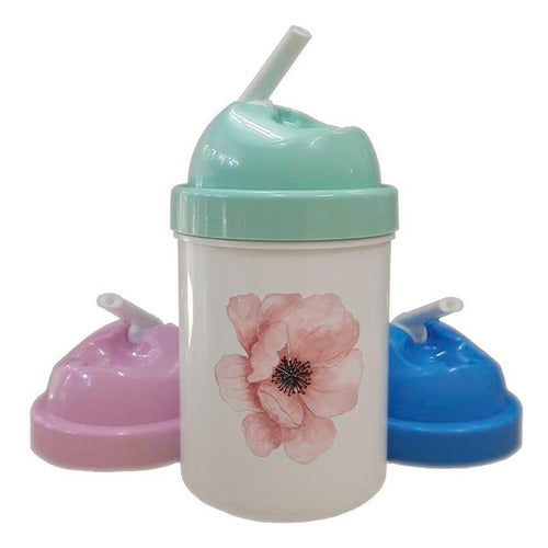 Floral Pink Garden Flower Nature Water Bottle 0