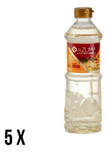 Kit 5 Saquê P/ Culinária Azuma Mirin Licoroso 500ml 1