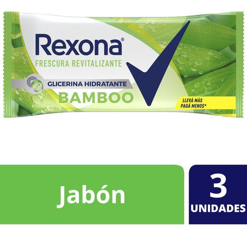 Pack of 24 Units Rexona Bambo Fresh 3x125g Toilet Soap 1