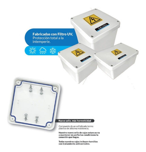 Caja De Pase Estanca Pvc Taad 115 X 115 X 80 Pack X 12 Un. 1