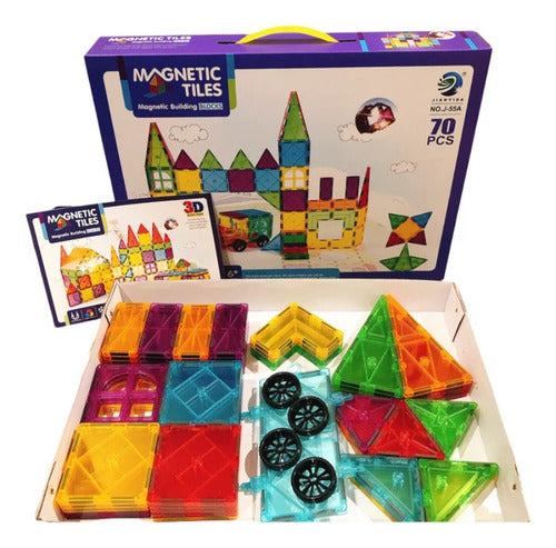 Quo Magnetic 3D Blocks for Kids - 70 Pcs 0