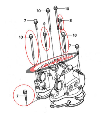 Honda Kit Valve Cover Screws Original XR TRX 400 Moto Sur 1