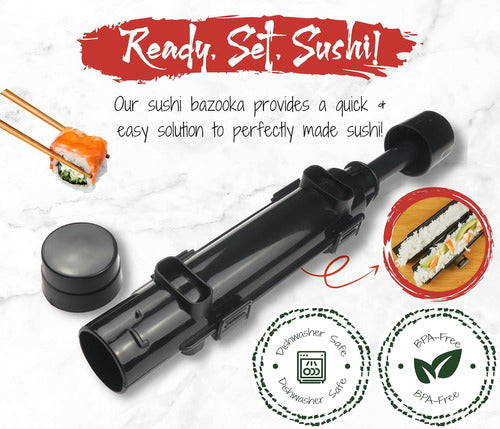 HERMES SHOP Sushi Preparation Kit 22 cm with Bamboo Mats 3