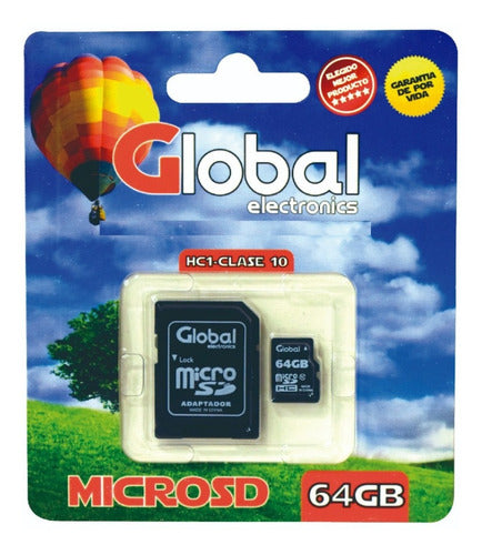 64GB MicroSD Card + Adapter - Global Electronics Class 10 0