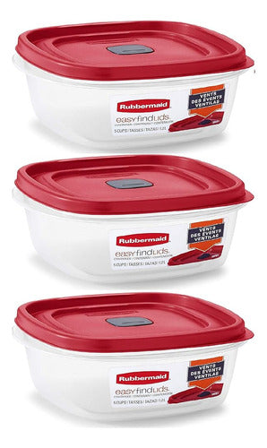 Rubbermaid Easy Find Lid Square 5-cup Recipiente De Almacena 0