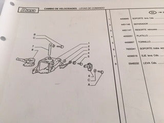 Fiat Selector Lever for Duna/Uno Genuine No. 5948332 1