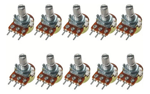 Andino 20 X Linear Potentiometer 5k Ohms Pote B5k 15mm 1