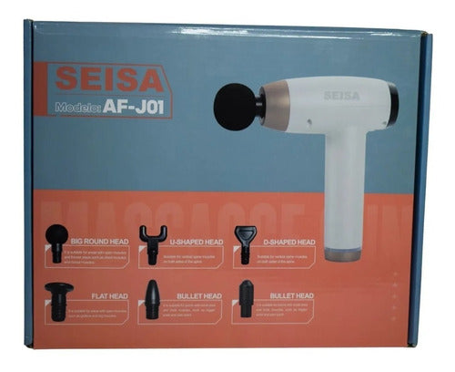 Premium Professional 6 Interchangeable Heads Massager Gun by Seisa 2