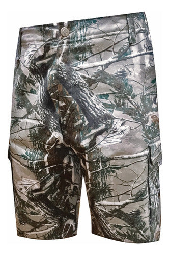 Forest Camouflage Bermuda Shorts in Cotton Twill Quality Forest 0