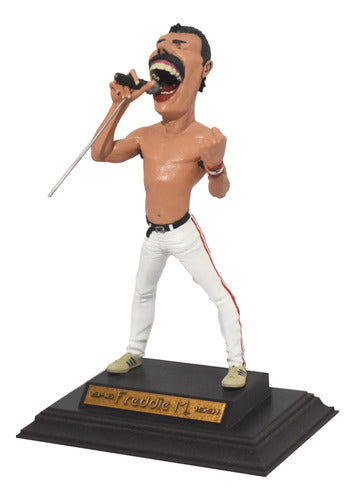 K3D Freddie Mercury 3D 19cm Tall Wooden Base 0