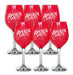 Set of 6 Red Aperol Spritz Glass Aperitif Cups 450ml 0