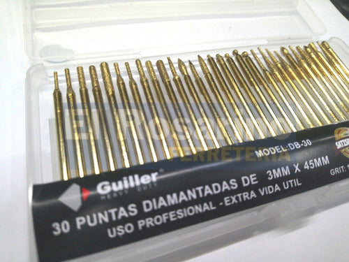 Set of 30 Titanium Coated Diamond Tipped Bits for Mini Lathe by Guiller 4