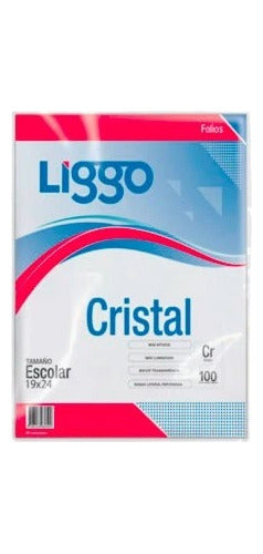 Liggo Folios Escolar N3 Cristal - Bolsita X100 Unid 0