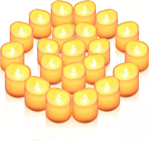 Velas Velitas Luz Led Pila Pack 24 Unidades Decorativo 0