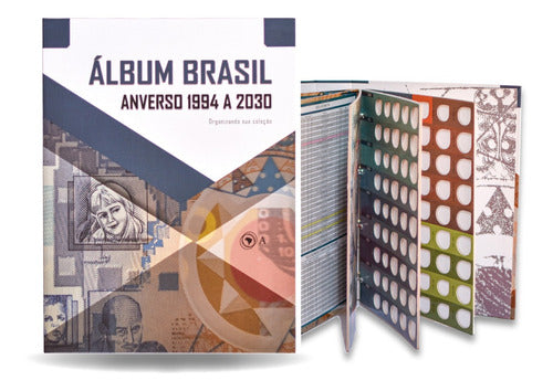 Álbum Brasil Para Moedas 1994 A 2030 + Álbum 1854-1887 Réis 1