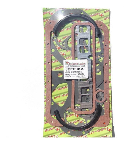 Master Junt Jeep Ika 4cil Continental - Motor Gasket Set Without Cylinder Head Gasket 4