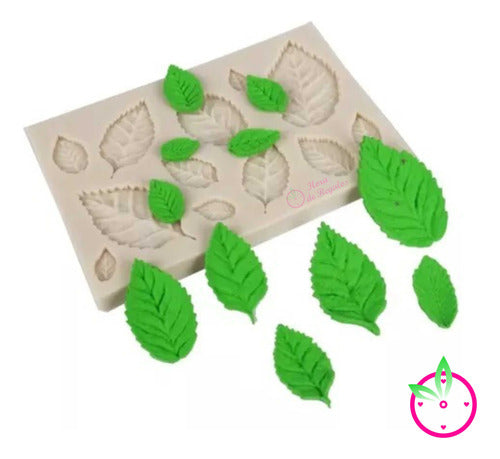 Hora de Regalos Silicone Mold Insert 12 Leaf Ribbed 3D Fondant 3