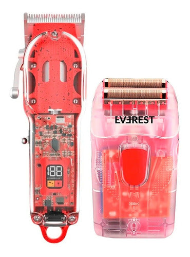 Everest Hair Clipper Intense + Shaver Solid Crystal Local 0