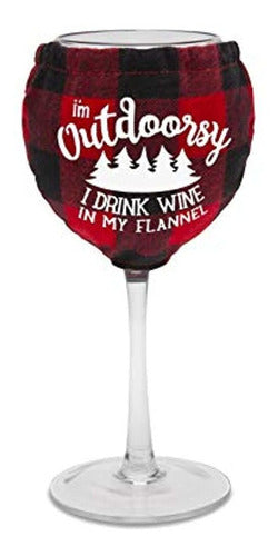 Bigmouth Inc. The Flannel Shirt Wine Glass - Copa De Vino De 0